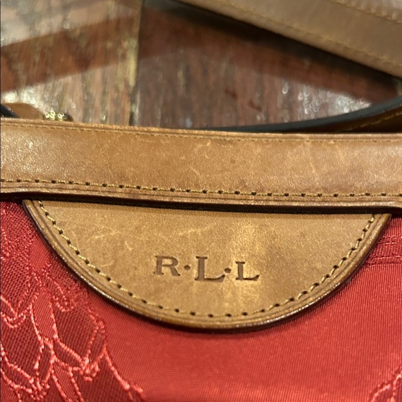 Ralph Lauren Red and Tan Crossbody Bag - Picture 2 of 11